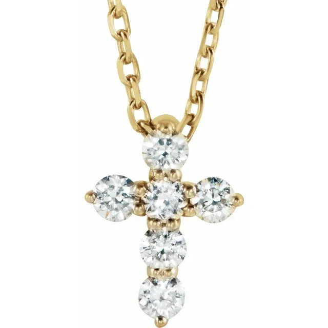 Mini Diamond Cross Necklace