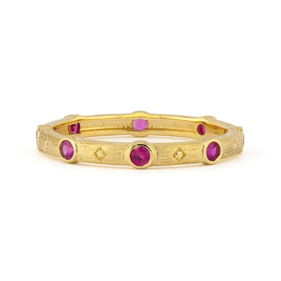 Provence Stacker Band with Rubies