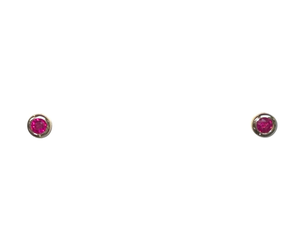 Ruby Studs Gold