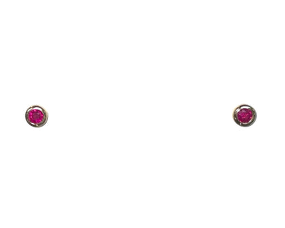 Ruby Studs Gold
