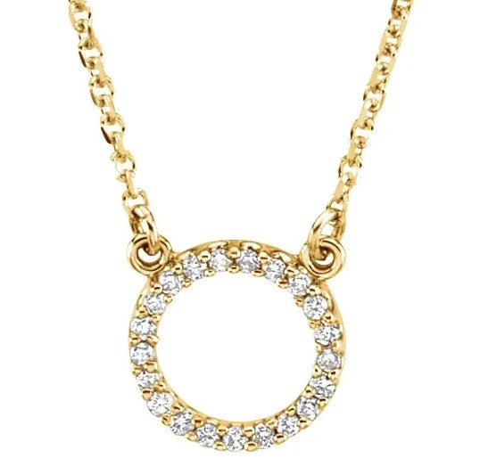 Diamond Open Circle Necklace