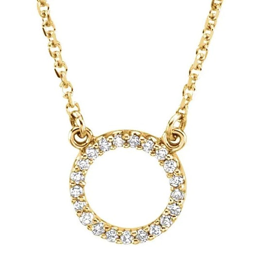 Diamond Open Circle Necklace