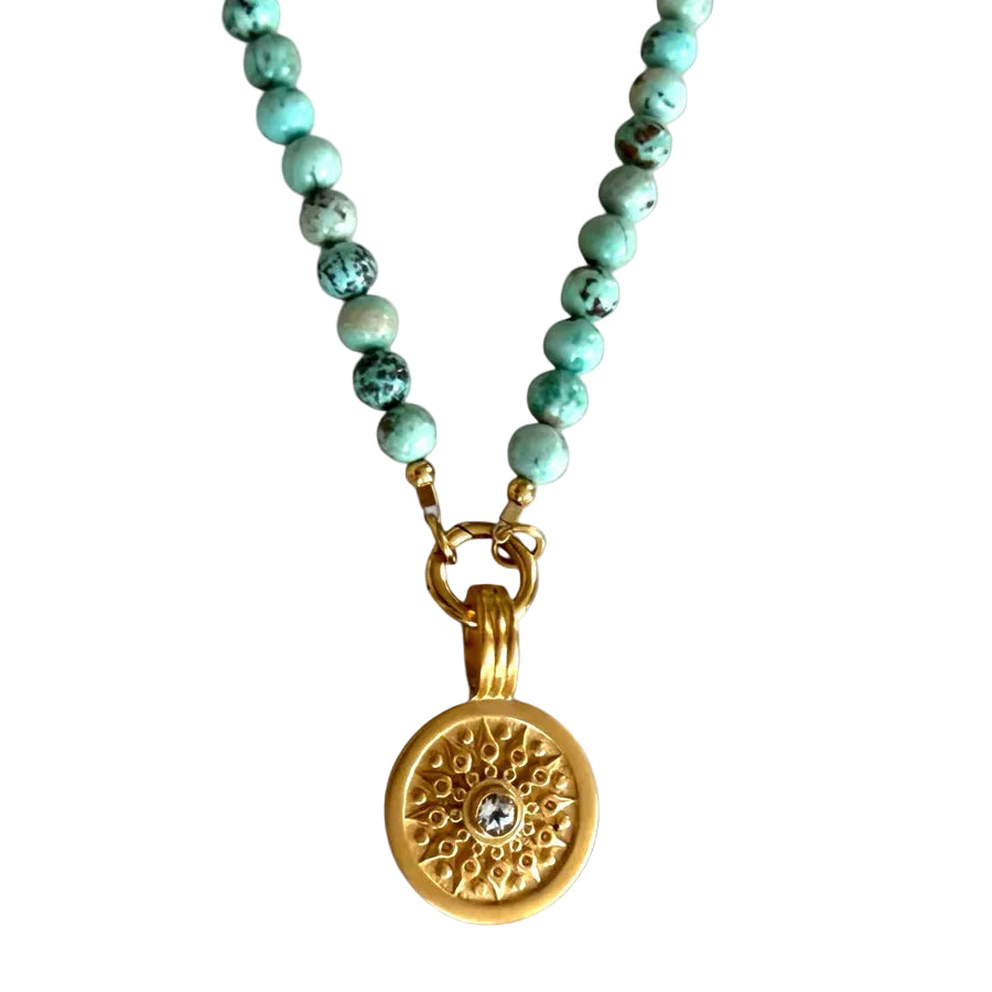 Turquoise Sundial Necklace