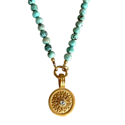 Turquoise Sundial Necklace