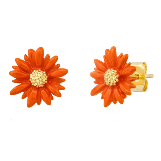 Gerbera Daisy Stud Earrings