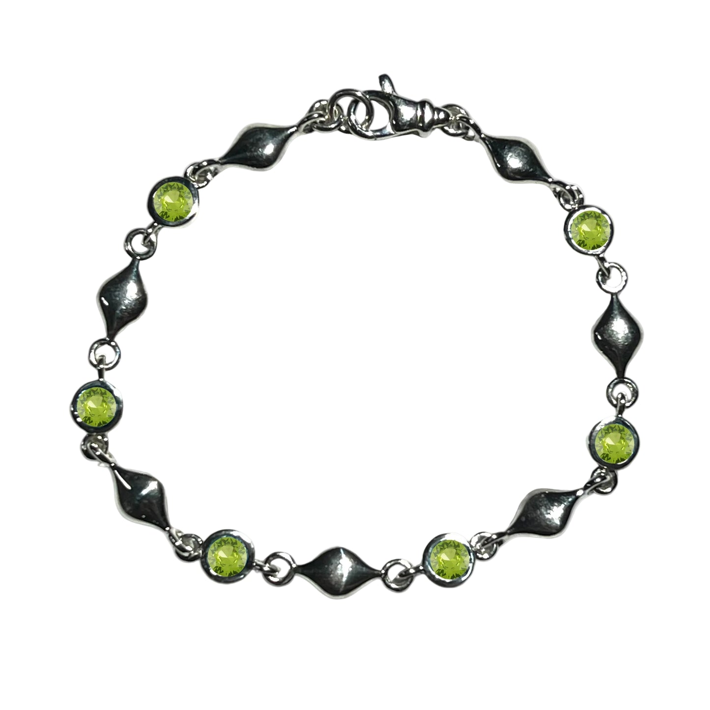 Peridot & Teardrop Bracelet