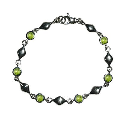 Peridot & Teardrop Bracelet
