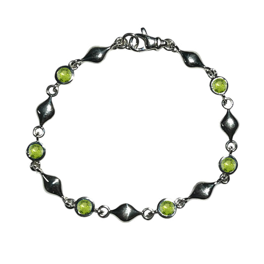 Peridot & Teardrop Bracelet