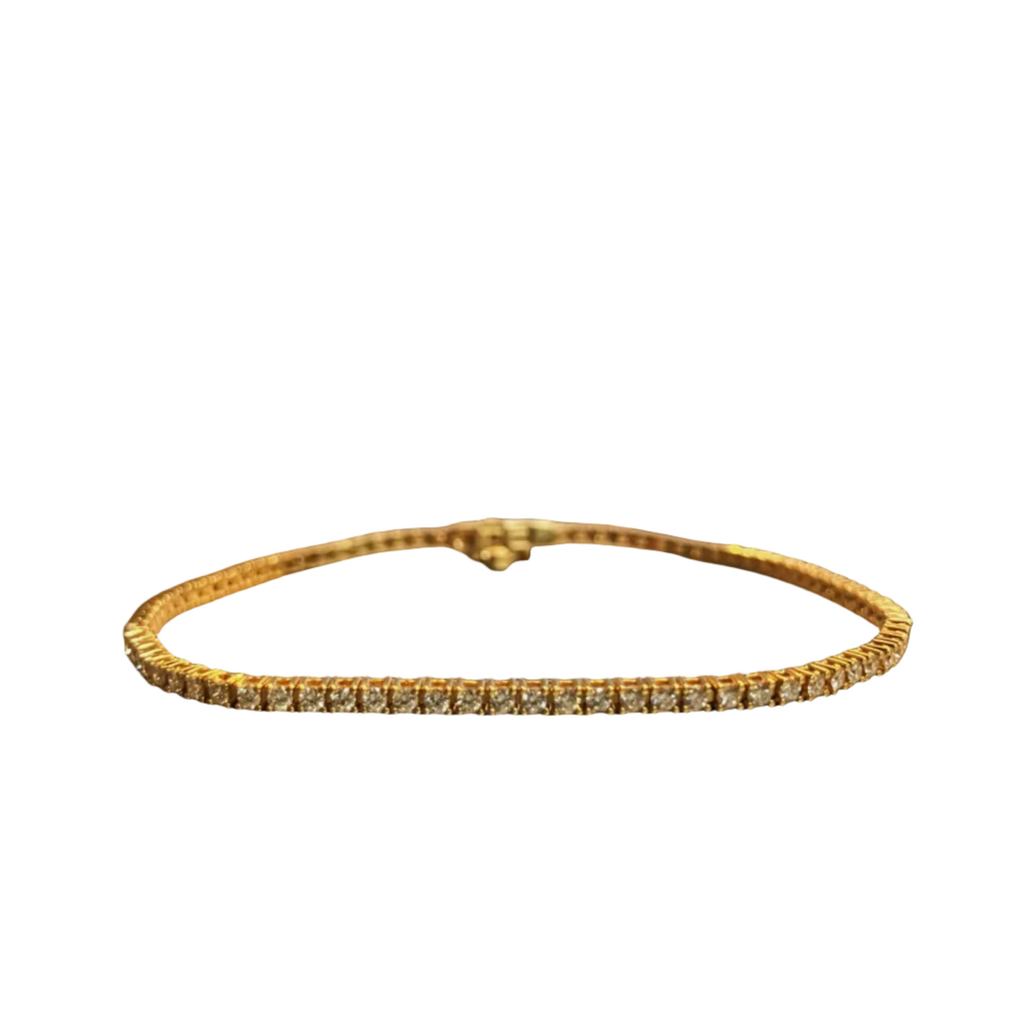 Yellow Gold & Diamond Tennis Bracelet