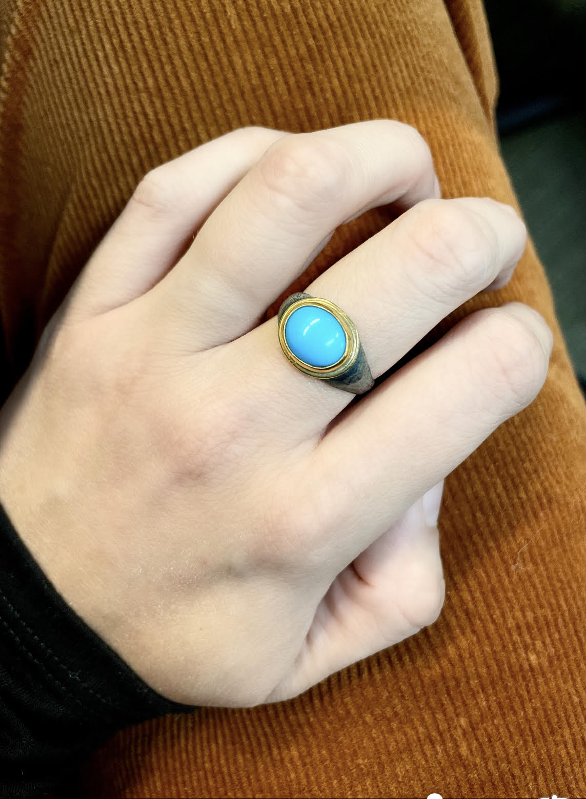 Two Toned Turquoise Ring