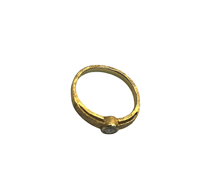 Rose Cut Champagne Diamond Textured Ring