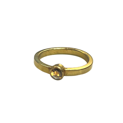 Rose Cut Champagne Diamond Ring