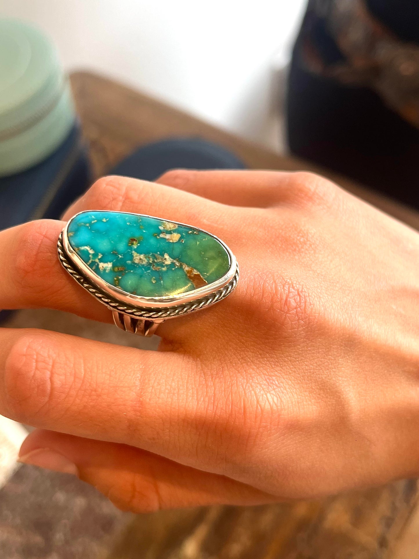 Freeform Turquoise Ring