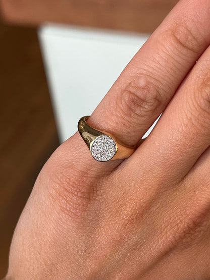 Pave Diamond Gold Ring
