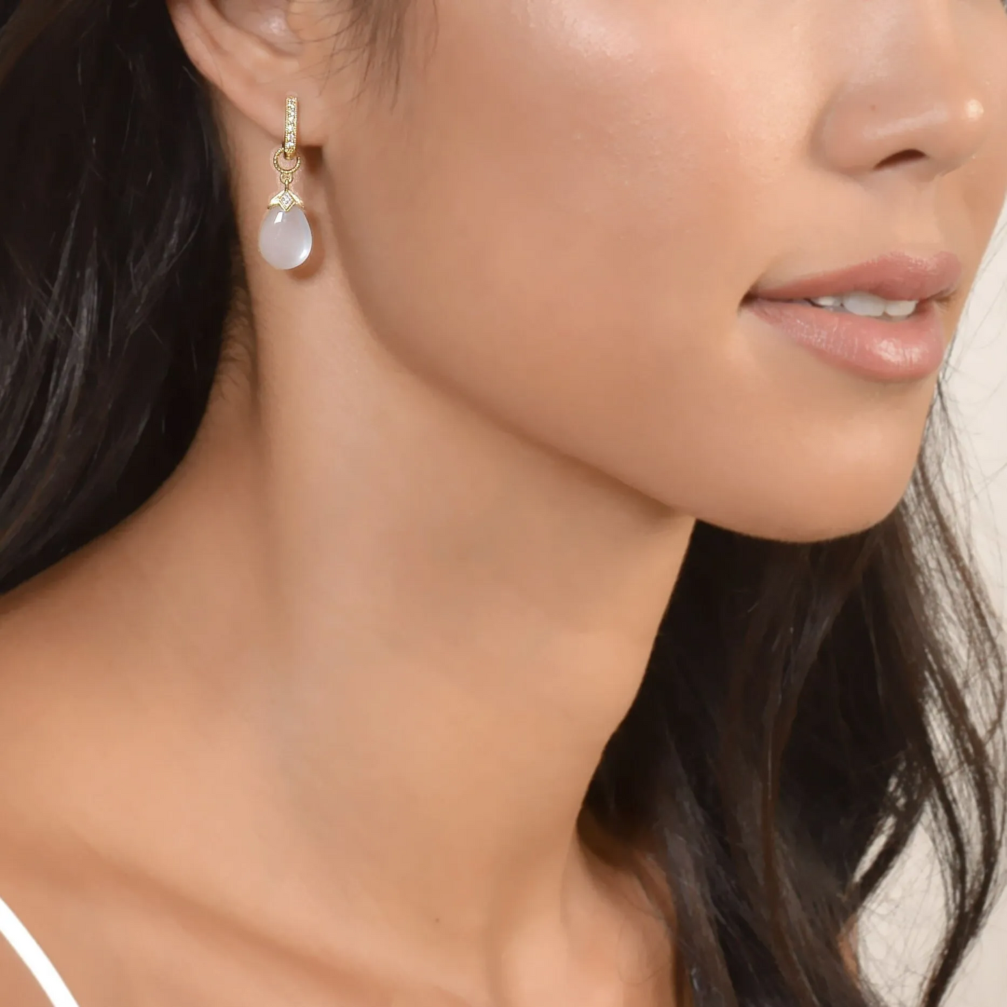 Lisse Pear Shape Briolette Earring Charms