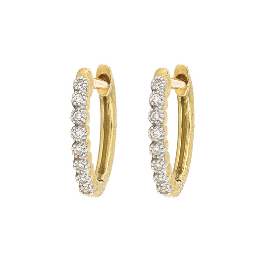 Delicate Provence Champagne Hoop Earrings