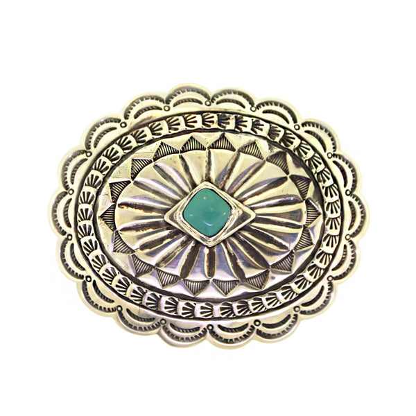 Vintage 1970s Turquoise Concho Buckle