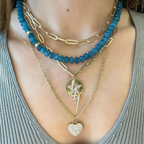 16" Thick Paperclip Chain Necklace