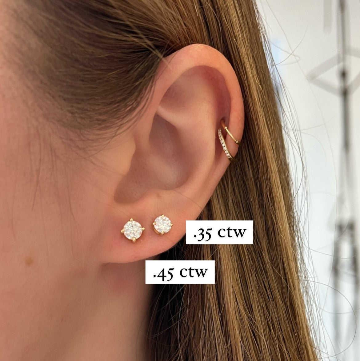 .90 ctw Diamond Stud Earrings