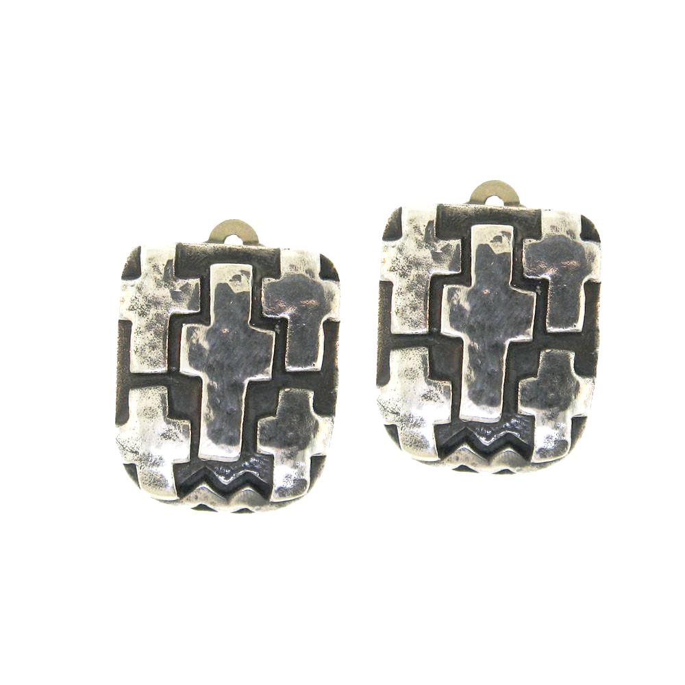 Cross Clip Earrings