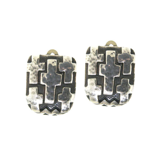 Cross Clip Earrings