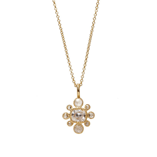 Old Mine Cut Diamond Necklace