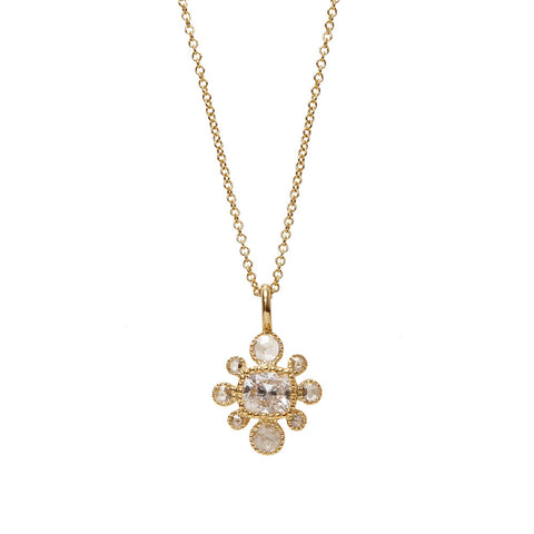 Old Mine Cut Diamond Necklace