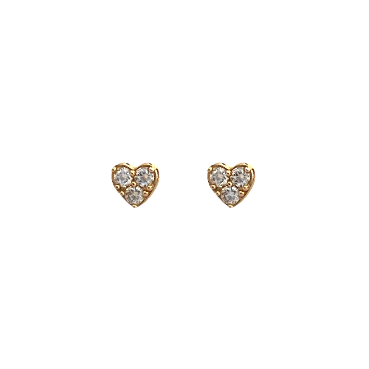 Diamond Trio Heart Earrings