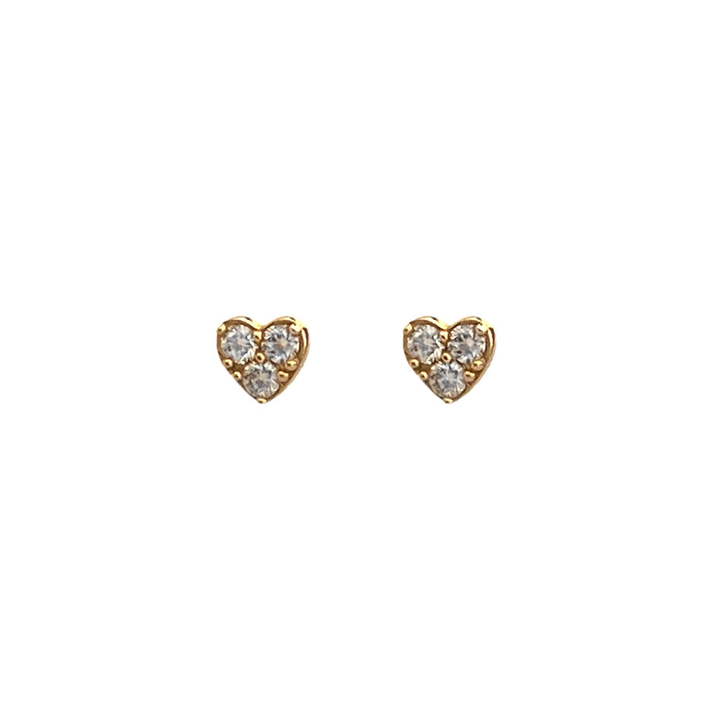 Diamond Trio Heart Earrings