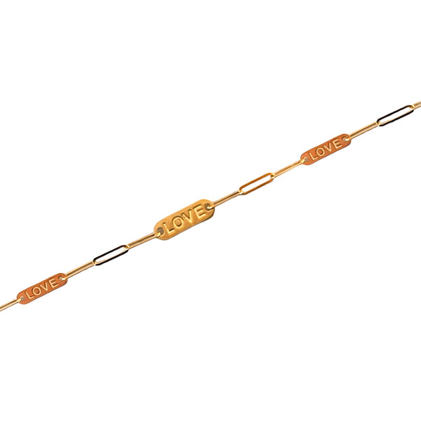 LOVE Paperclip Bracelet