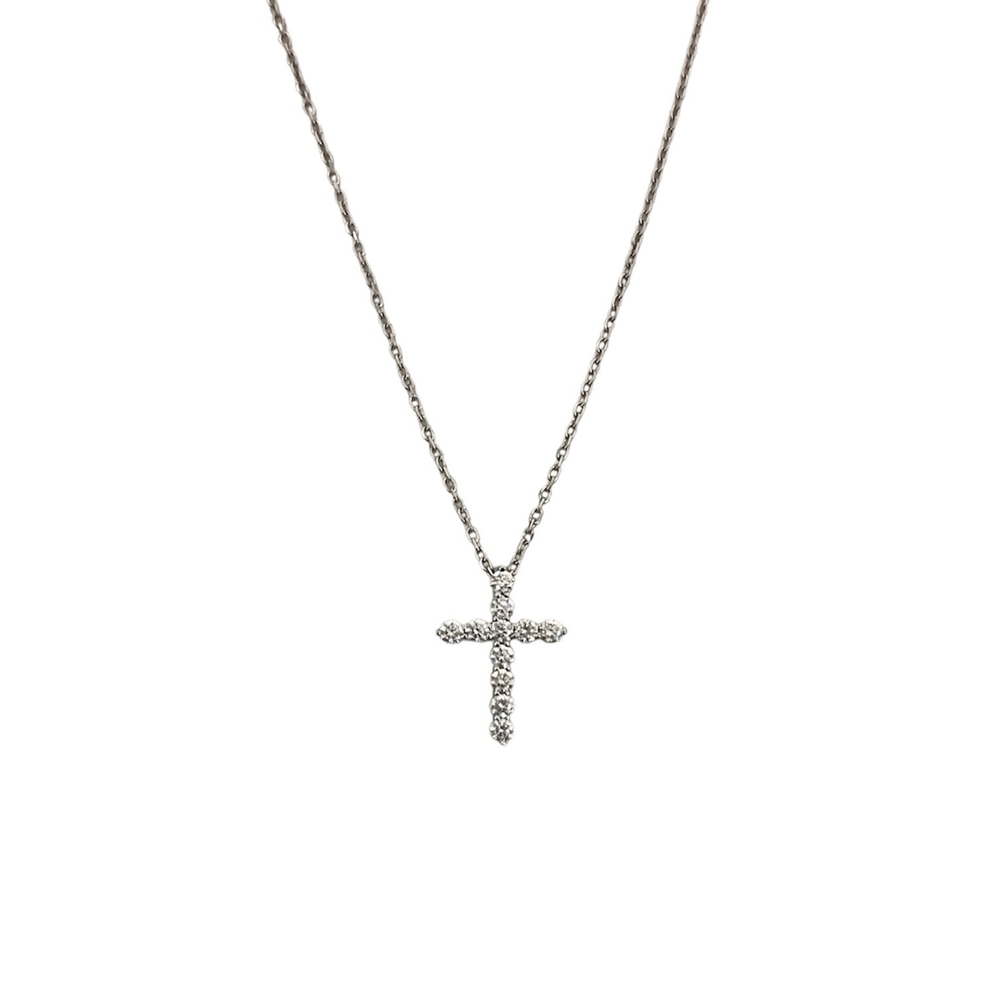 .25 ctw Diamond Cross White Gold Necklace