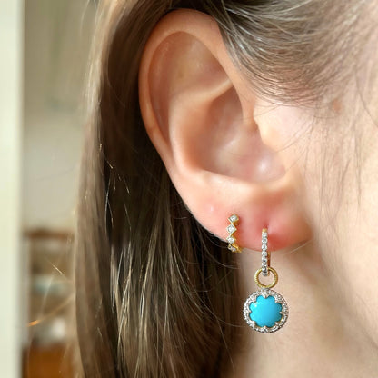 Delicate Provence Champagne Hoop Earrings