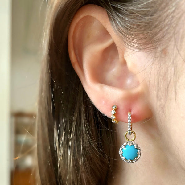 Delicate Provence Champagne Hoop Earrings