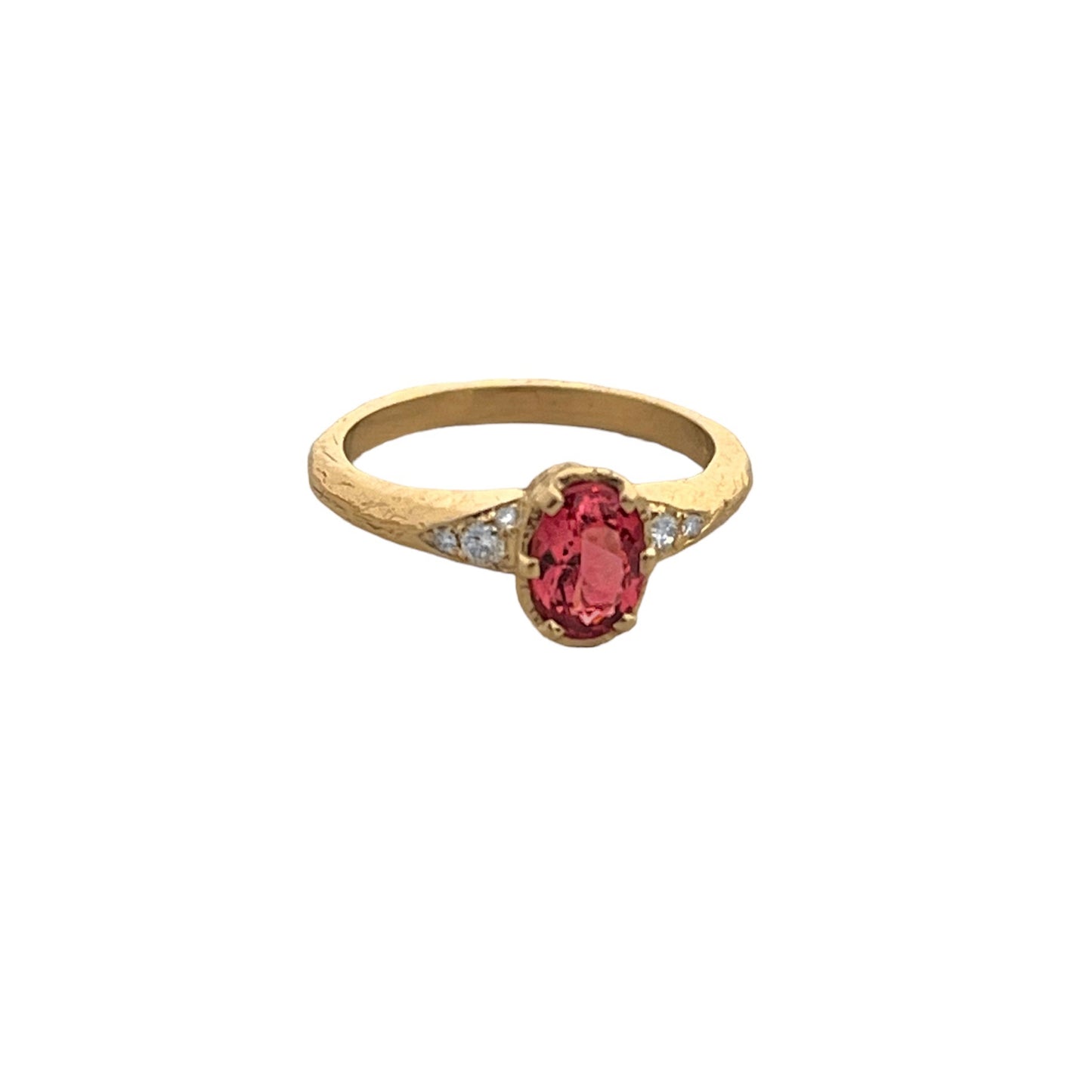 Pink Spinel & Diamond Ring