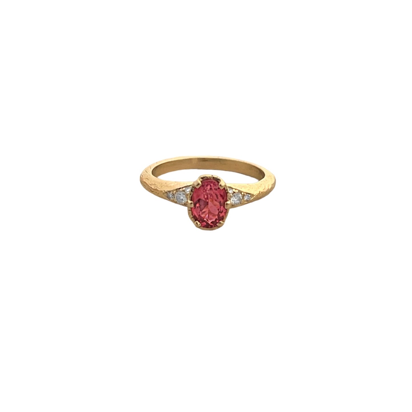 Pink Spinel & Diamond Ring
