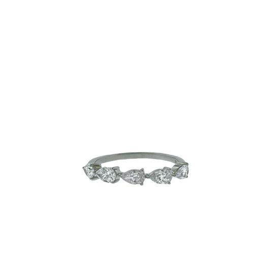 Chasing Pear Diamond Anniversary Ring