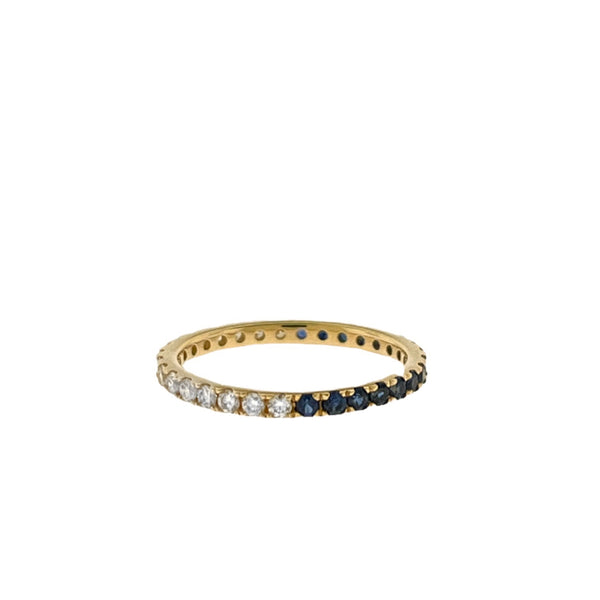 Split Sapphire & Diamond Eternity Band