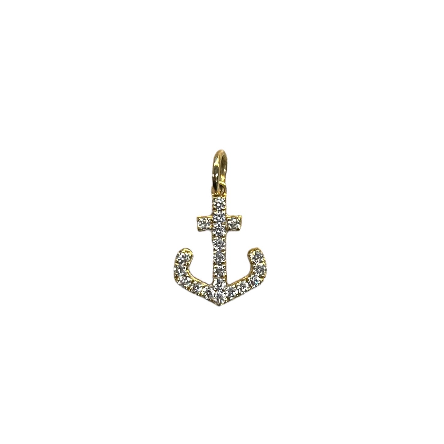 Diamond Anchor Charm