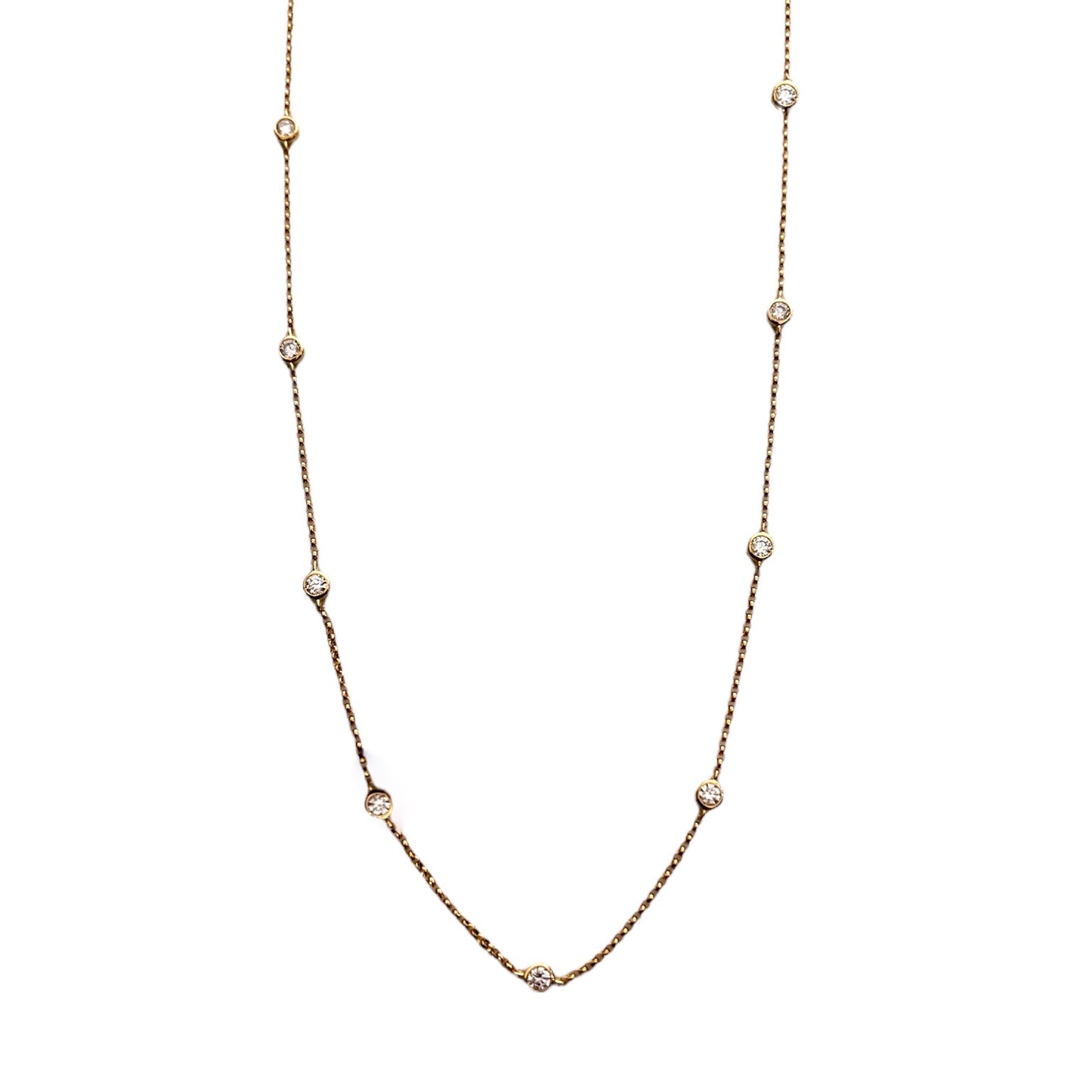 0.74 ctw Diamond By the Yard Necklace