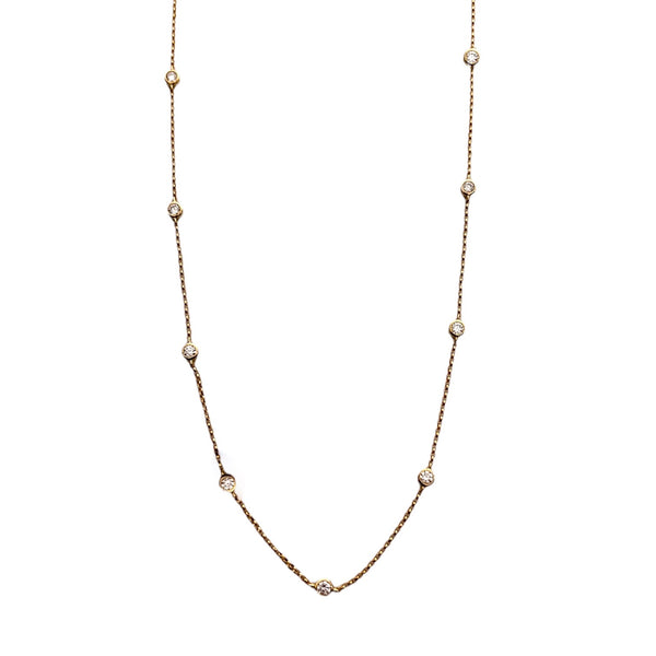 0.74 ctw Diamond By Yard Necklace