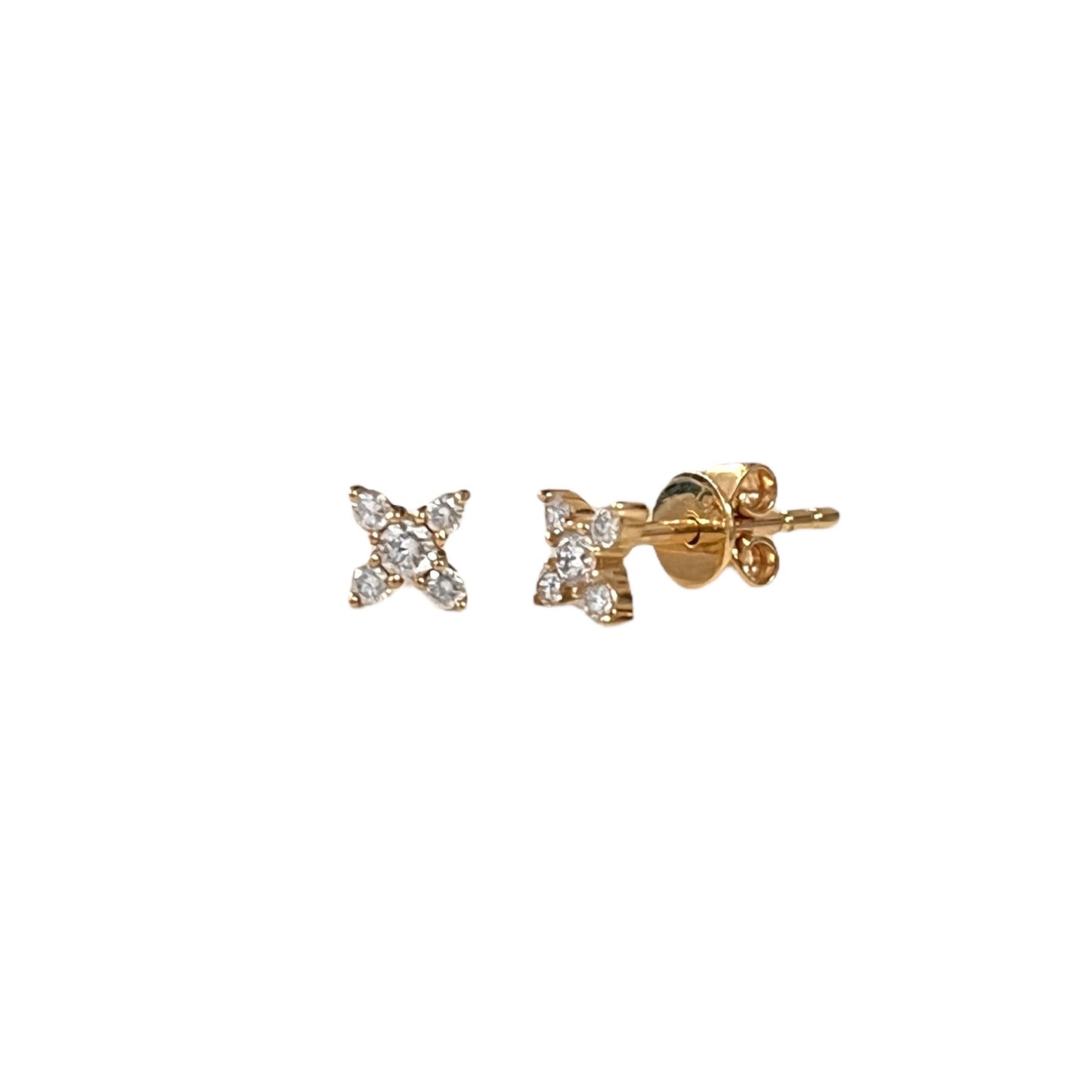 Diamond X Stud Earrings