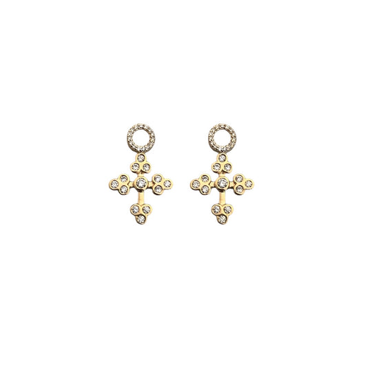 Diamond Cross Huggie Charms