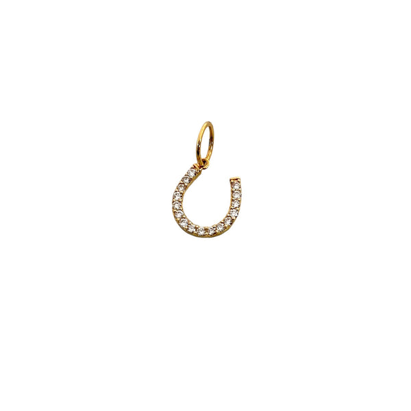 Diamond Horseshoe Charm