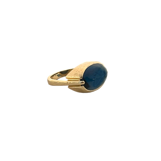 Cabochon London Blue Topaz Ring