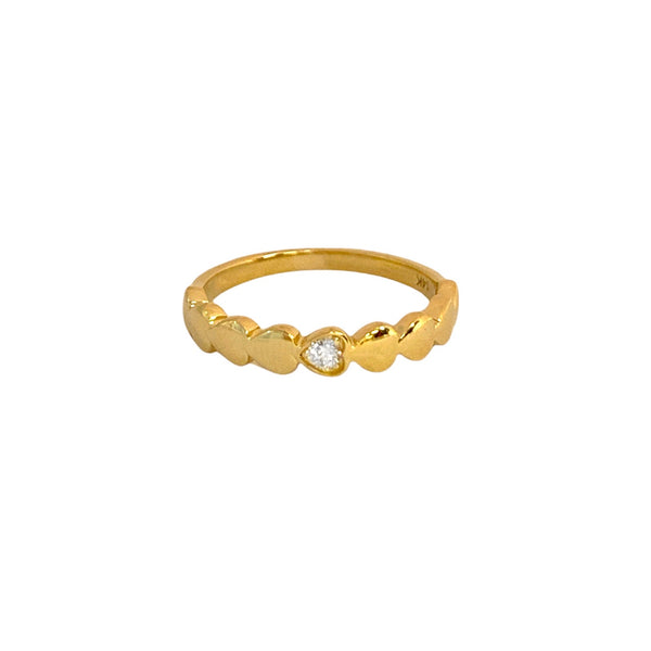 Multi Heart Ring with Diamond