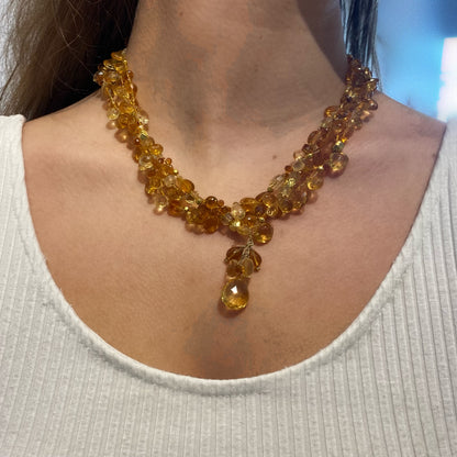 Multi-Strand Citrine Necklace