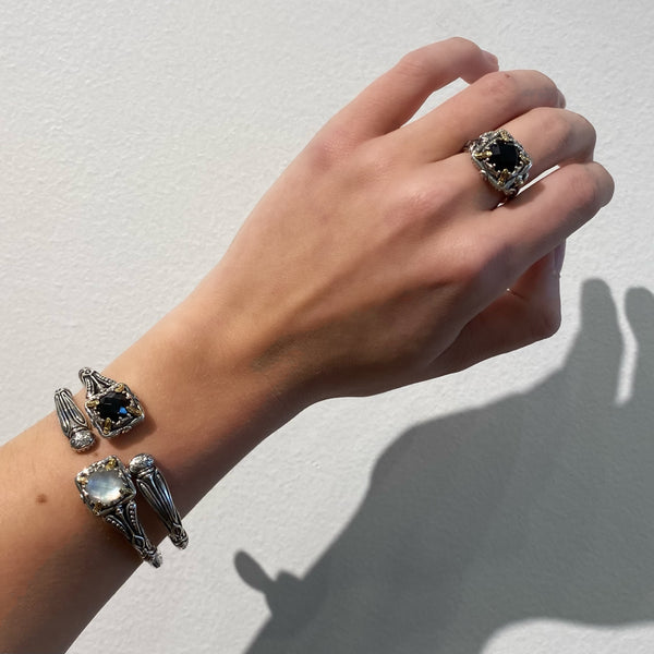 Nightfall Black Onyx Hinge Bracelet