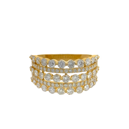 Five Row Diamond Ring