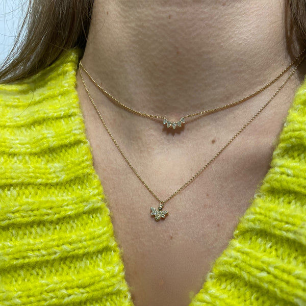 Five Pear Diamond Necklace
