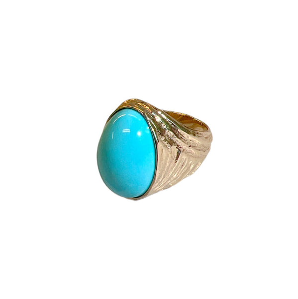 Turquoise & Gold Ring